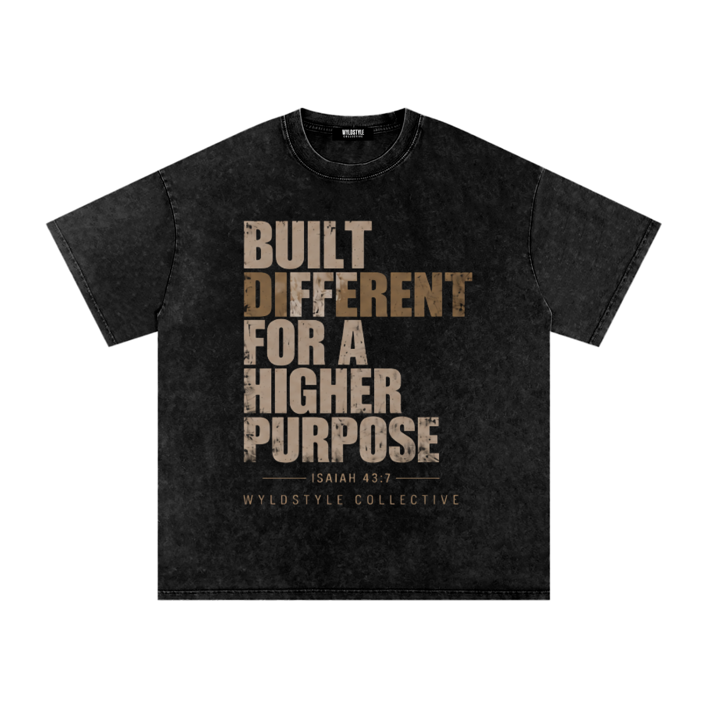 Snow Washed Oversized Cotton T-Shirt - Higher Purpose