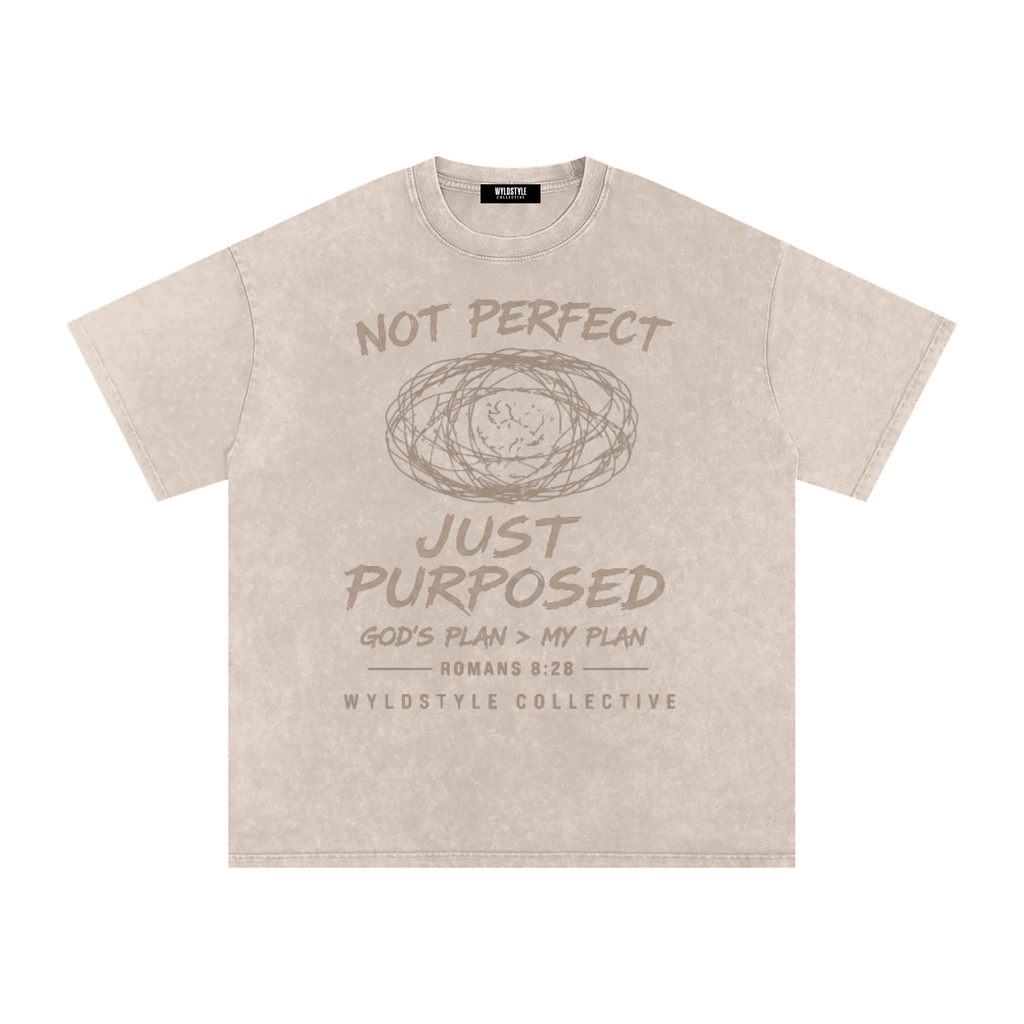 Snow Washed Oversized Cotton T-Shirt - Not Perfect