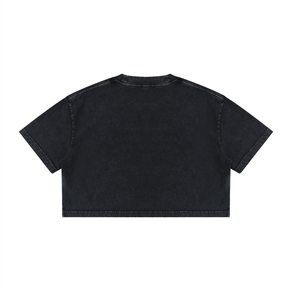 Get Wyld - Women's Mineral Wash Cotton Crop T-Shirt