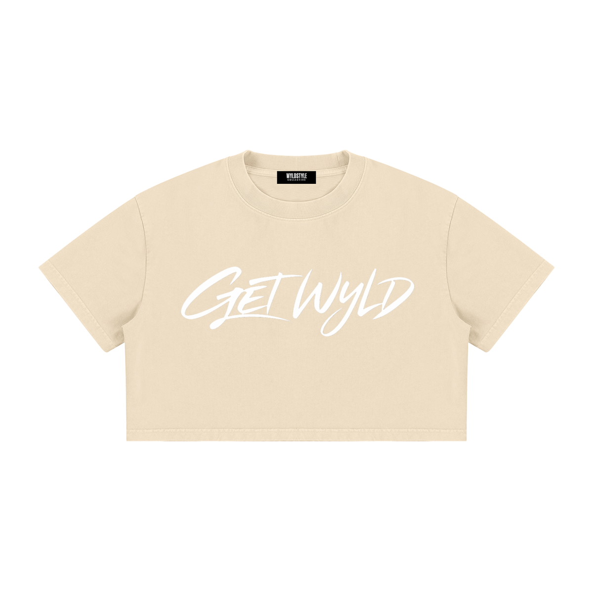 Get Wyld - Women's Mineral Wash Cotton Crop T-Shirt