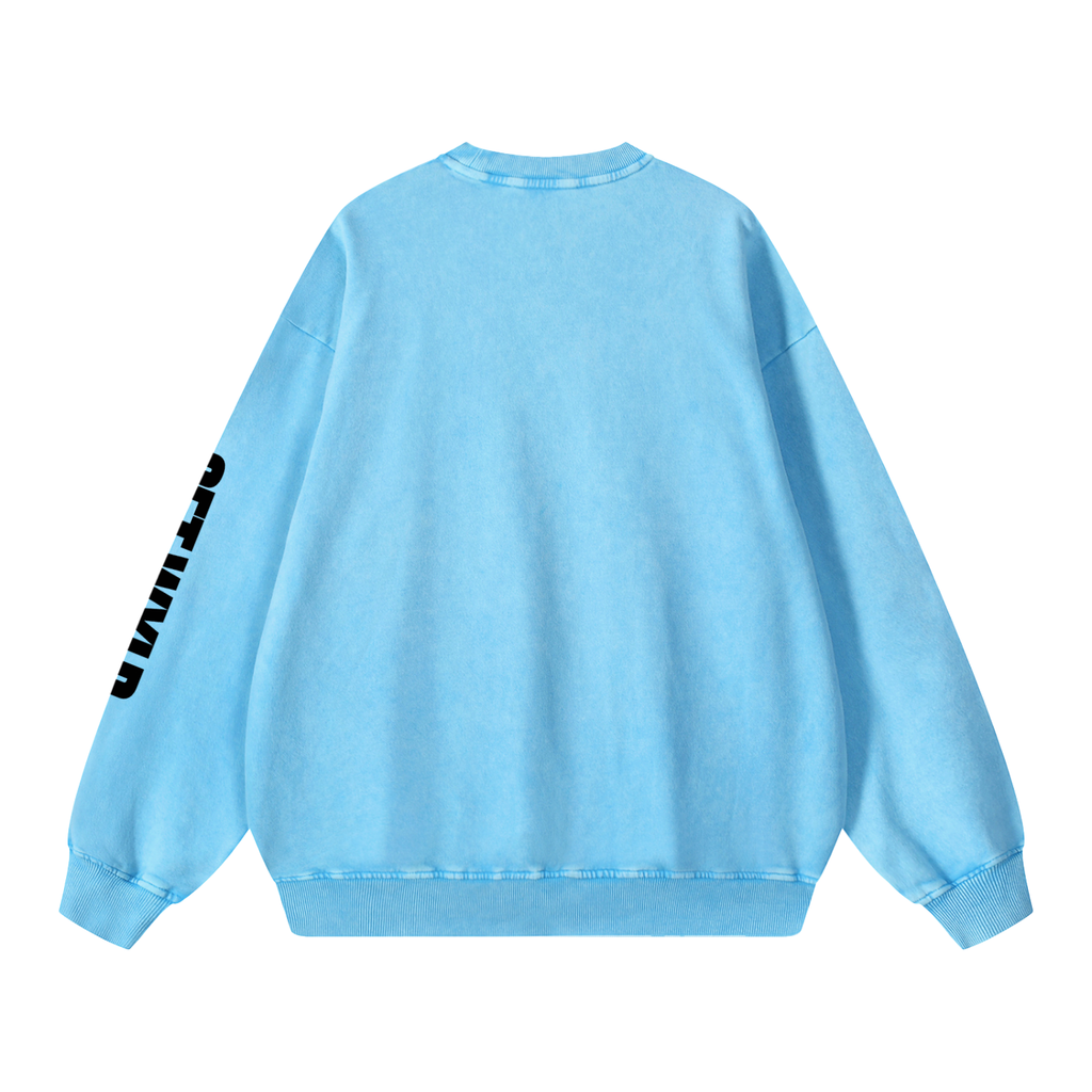 Not Reckless Relentless - Snow Washed Oversized Sweatshirt