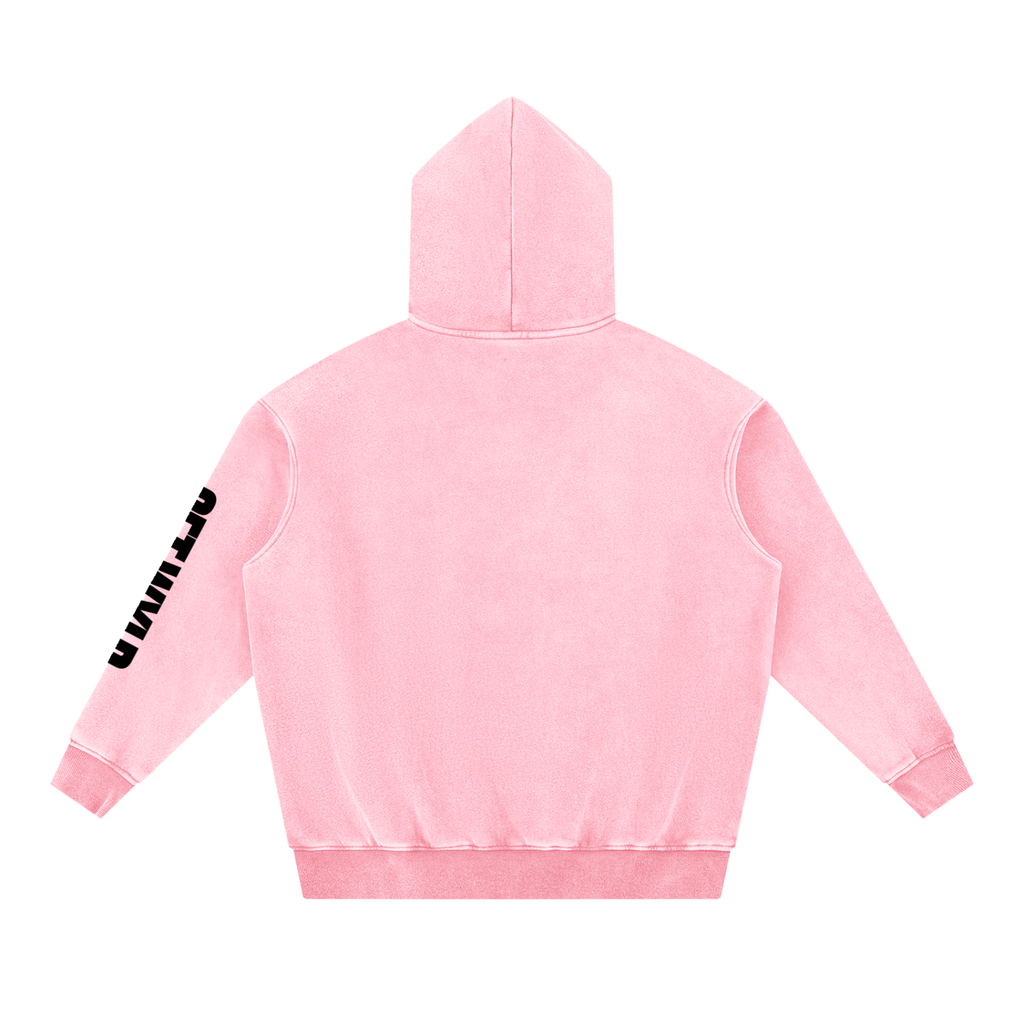 Not Reckless Relentless - Snow Wash Fleece Oversize Hoodie
