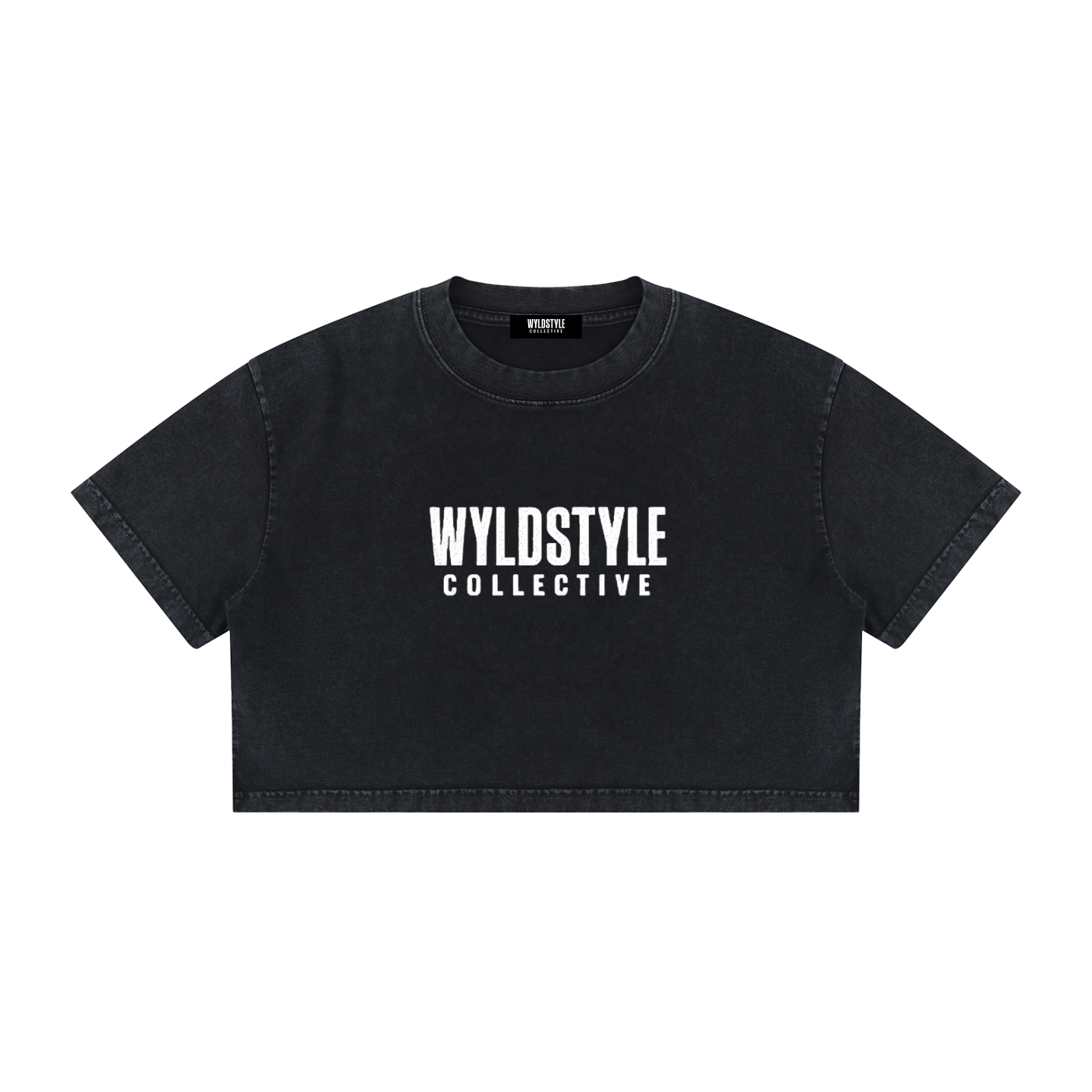 Women's Mineral Wash Cotton Crop T-Shirt