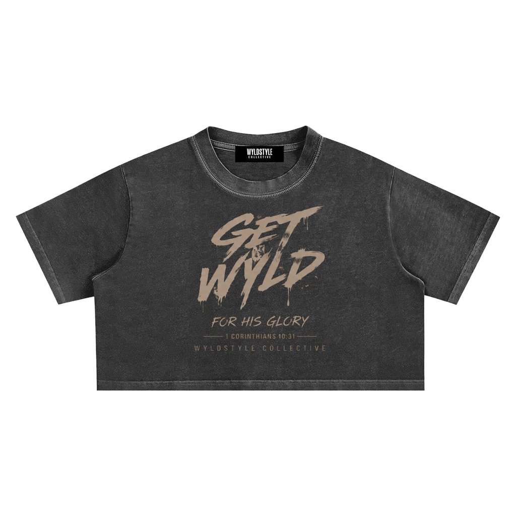 Snow Washed Crop Top - Get Wyld