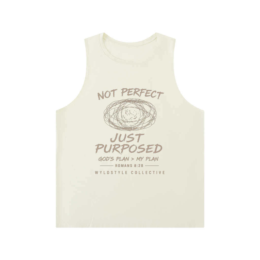 Not Perfect - Men's Solid Color Crewneck Tank Top