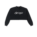 Get Wyld - Snow Washed Raw Edge Cropped Sweatshirt