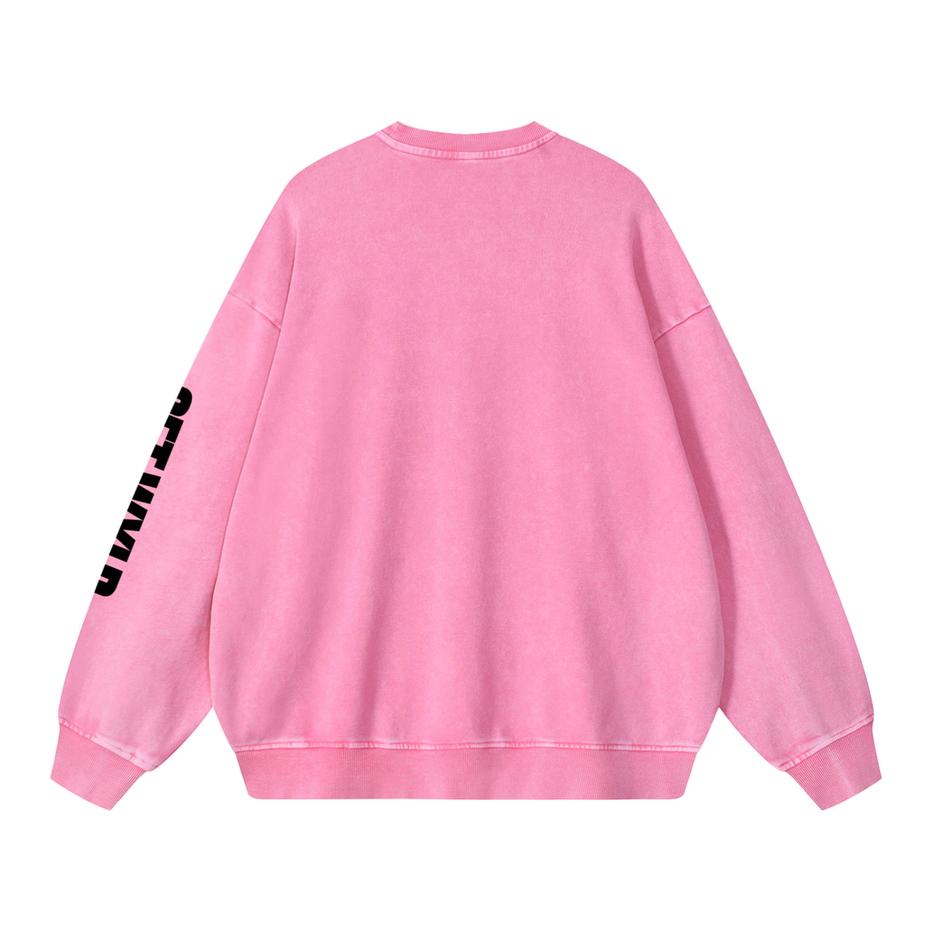 Not Reckless Relentless - Snow Washed Oversized Sweatshirt
