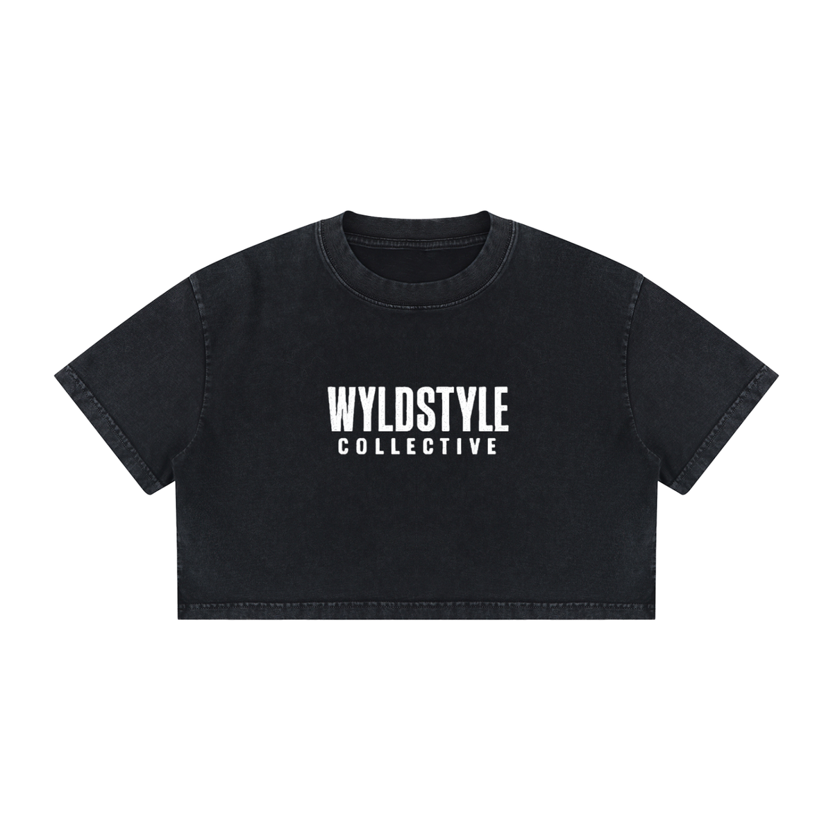 Women's Mineral Wash Cotton Crop T-Shirt