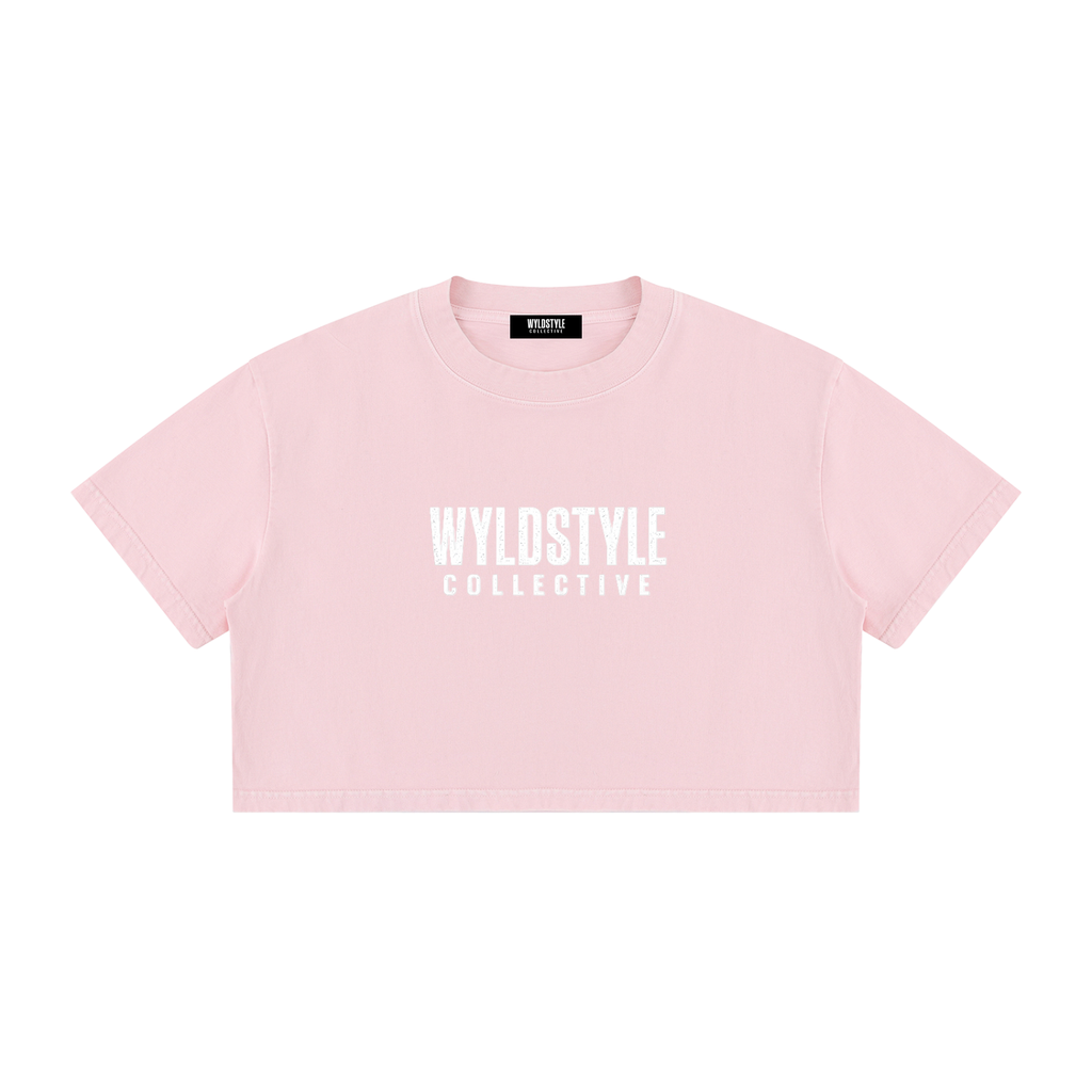 Women's Mineral Wash Cotton Crop T-Shirt
