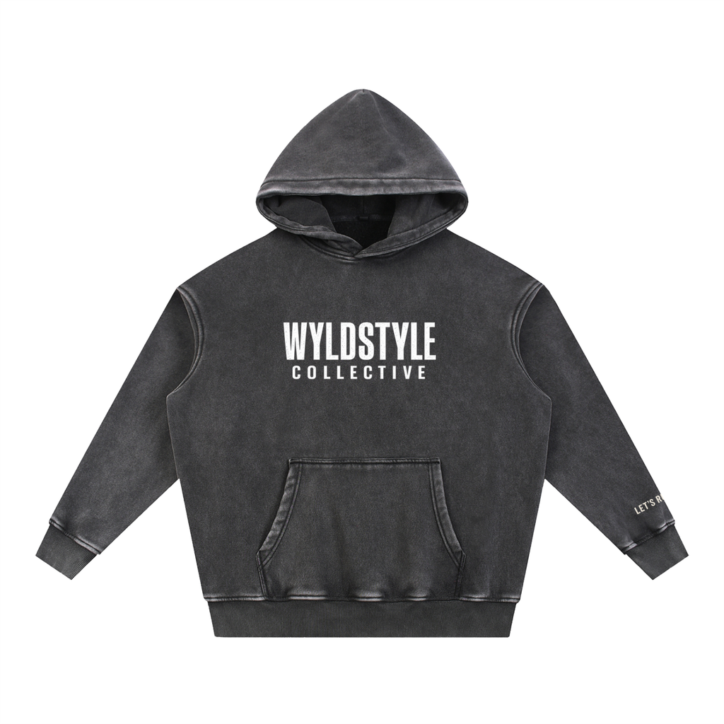 Snow Wash Fleece Oversize Hoodie