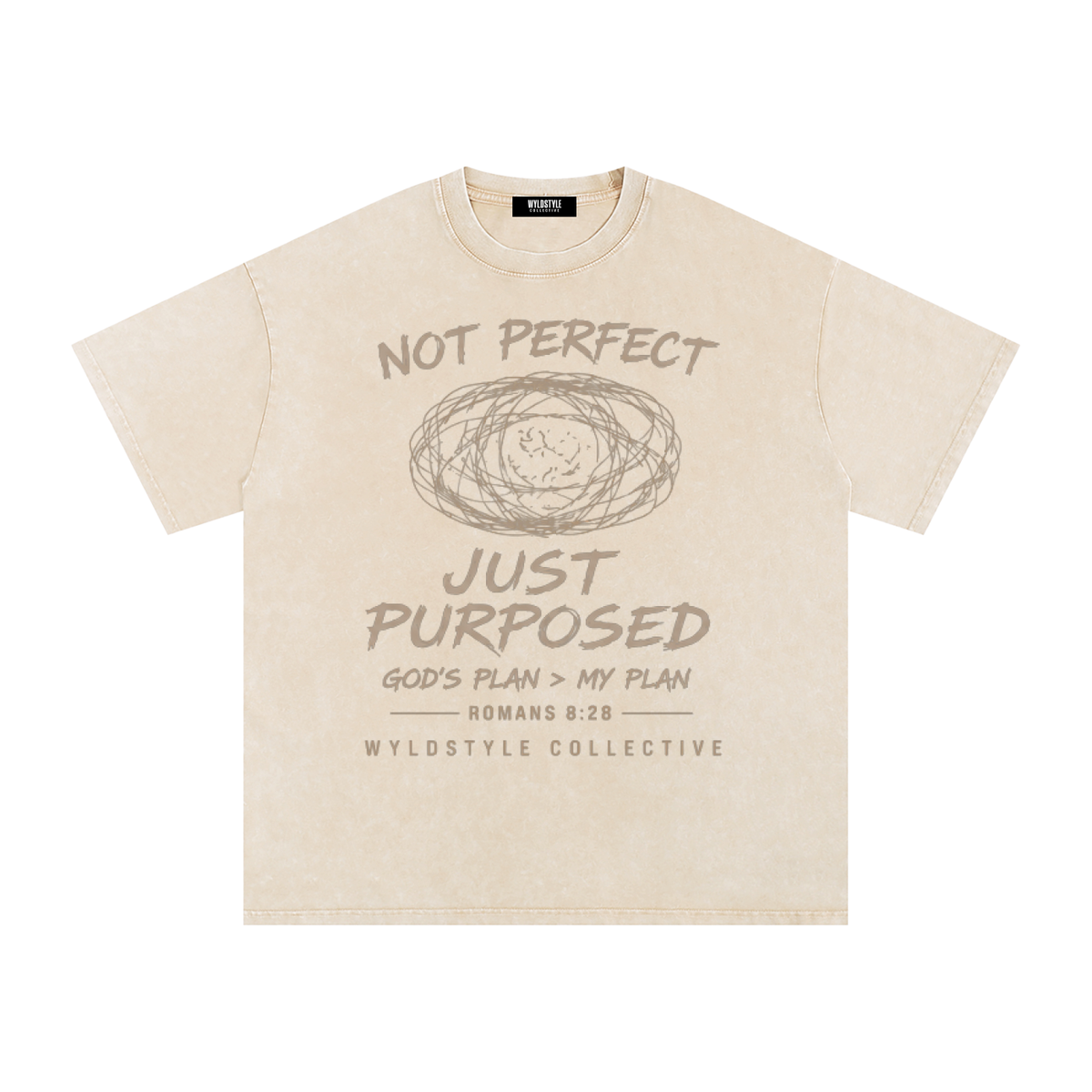 Not Perfect - Snow Washed Oversized Cotton T-Shirt