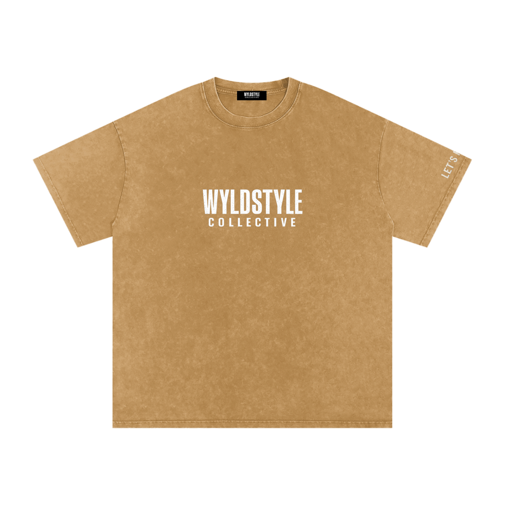 Snow Washed Oversized Cotton T-Shirt - Wyldstyle Collective