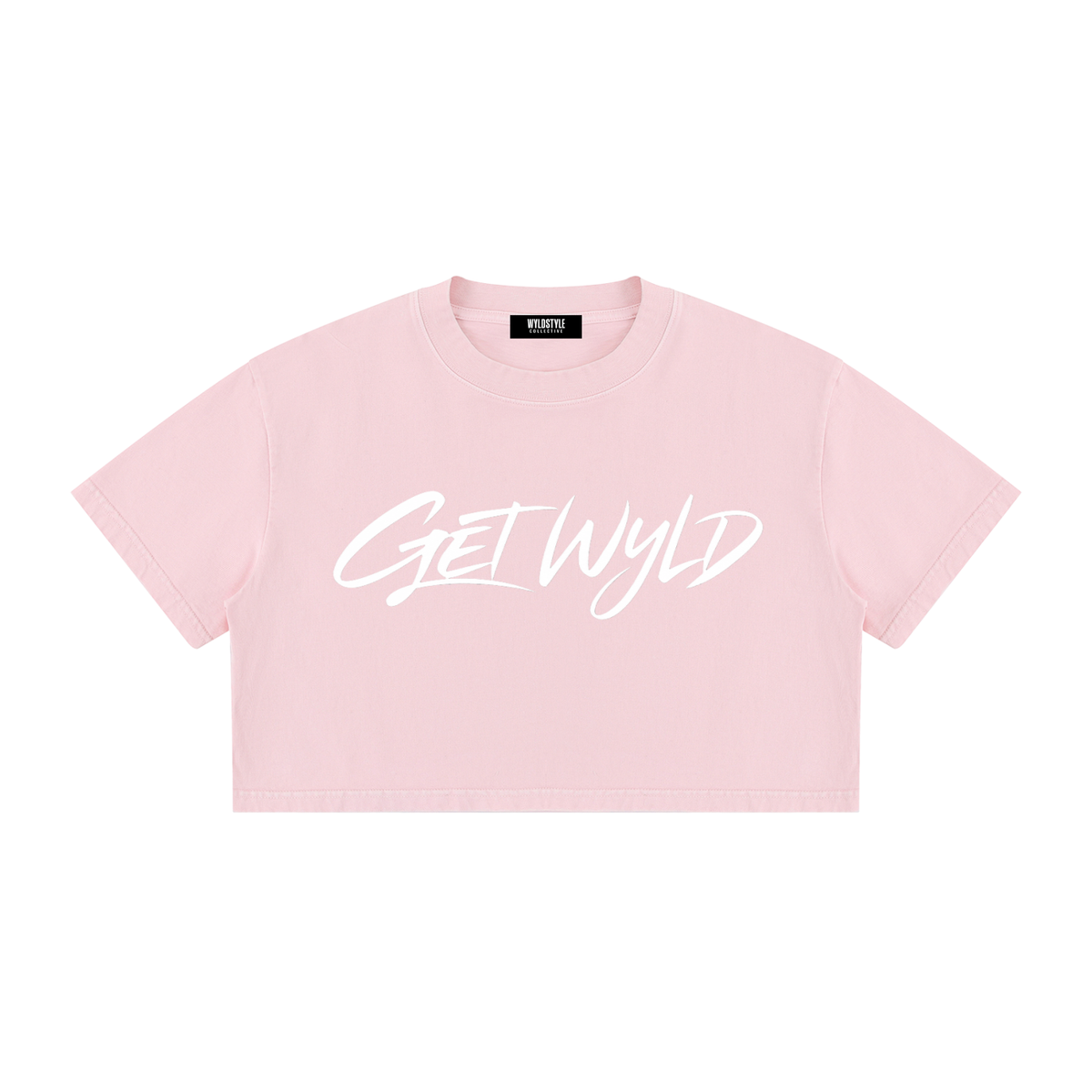 Get Wyld - Women's Mineral Wash Cotton Crop T-Shirt