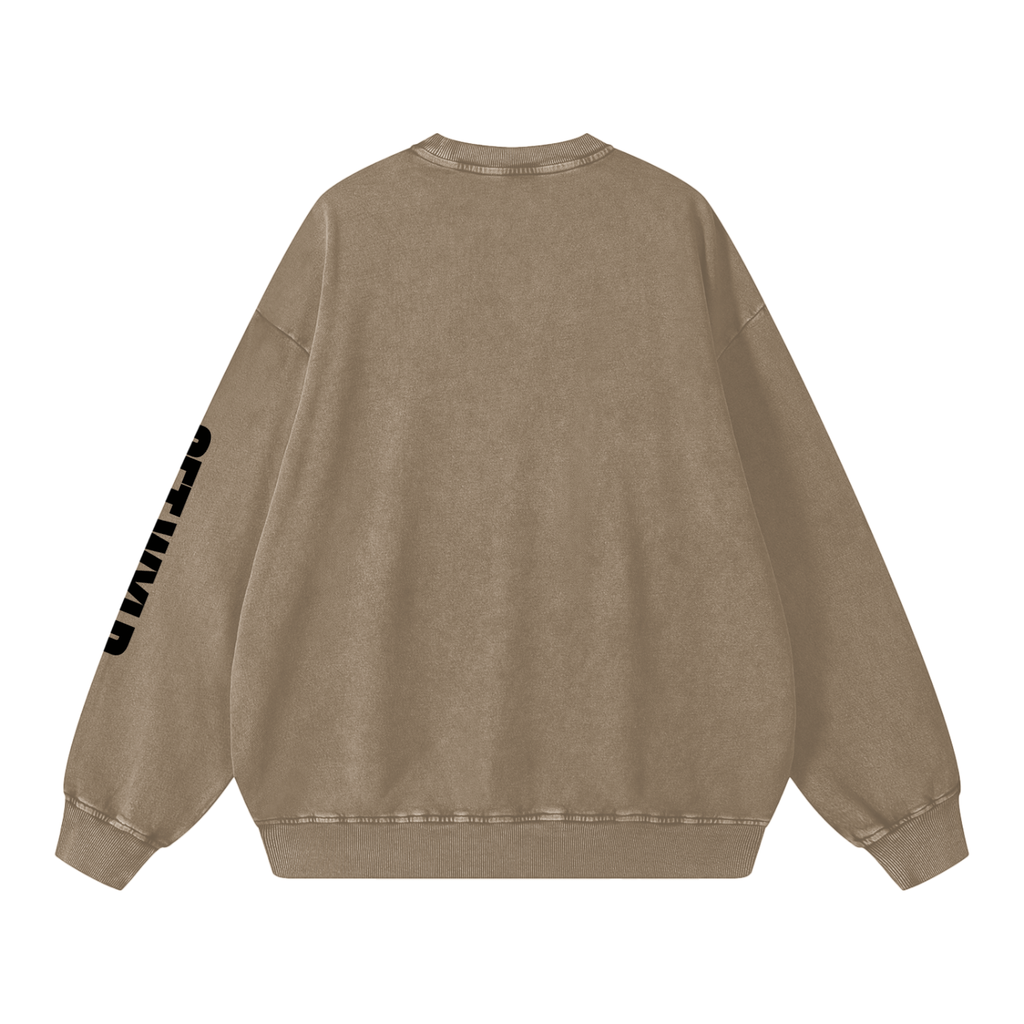 Not Reckless Relentless - Snow Washed Oversized Sweatshirt